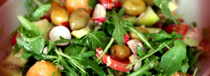 Salade mixte à l'argan et vinaigrette safranée
